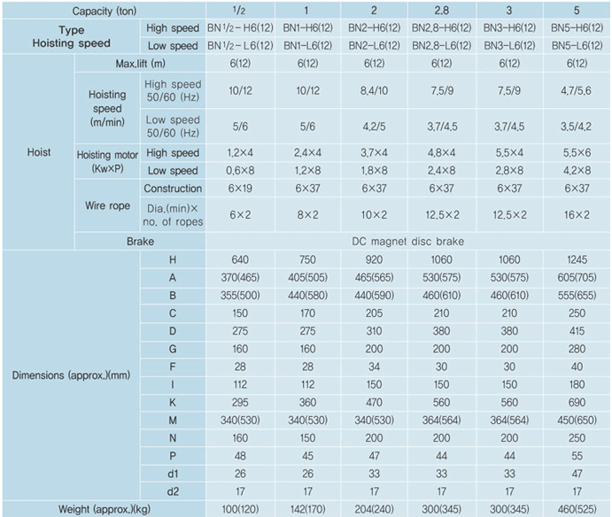Regular Type Suspension Hoist